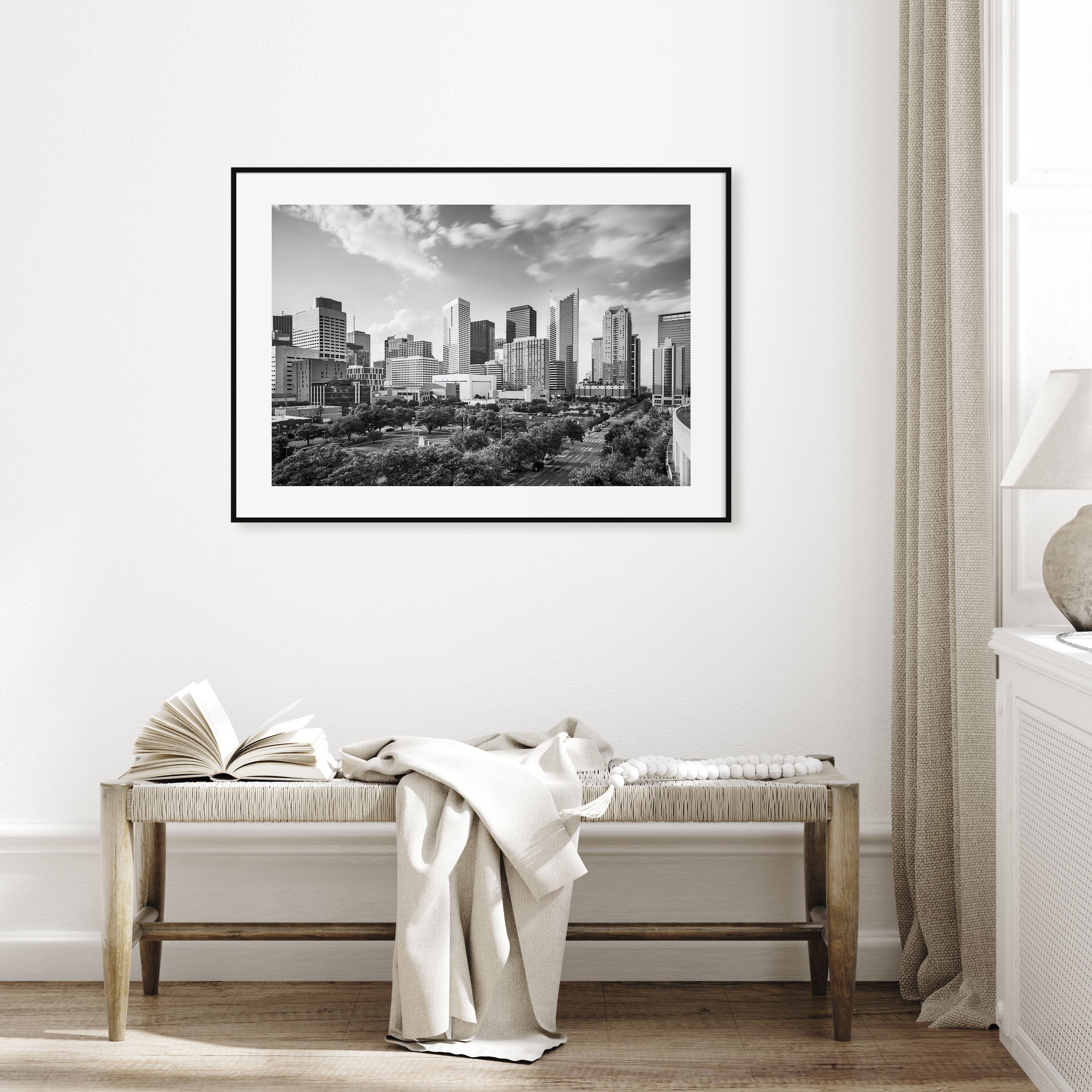 Texas Landscape B&W Poster