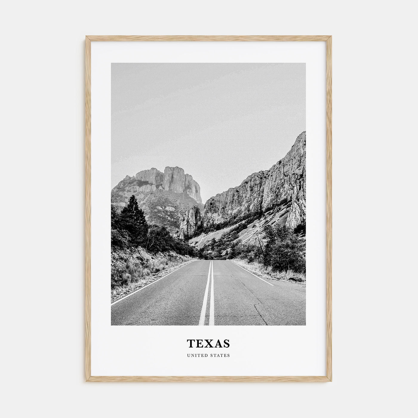 Texas Portrait B&W No 2 Poster