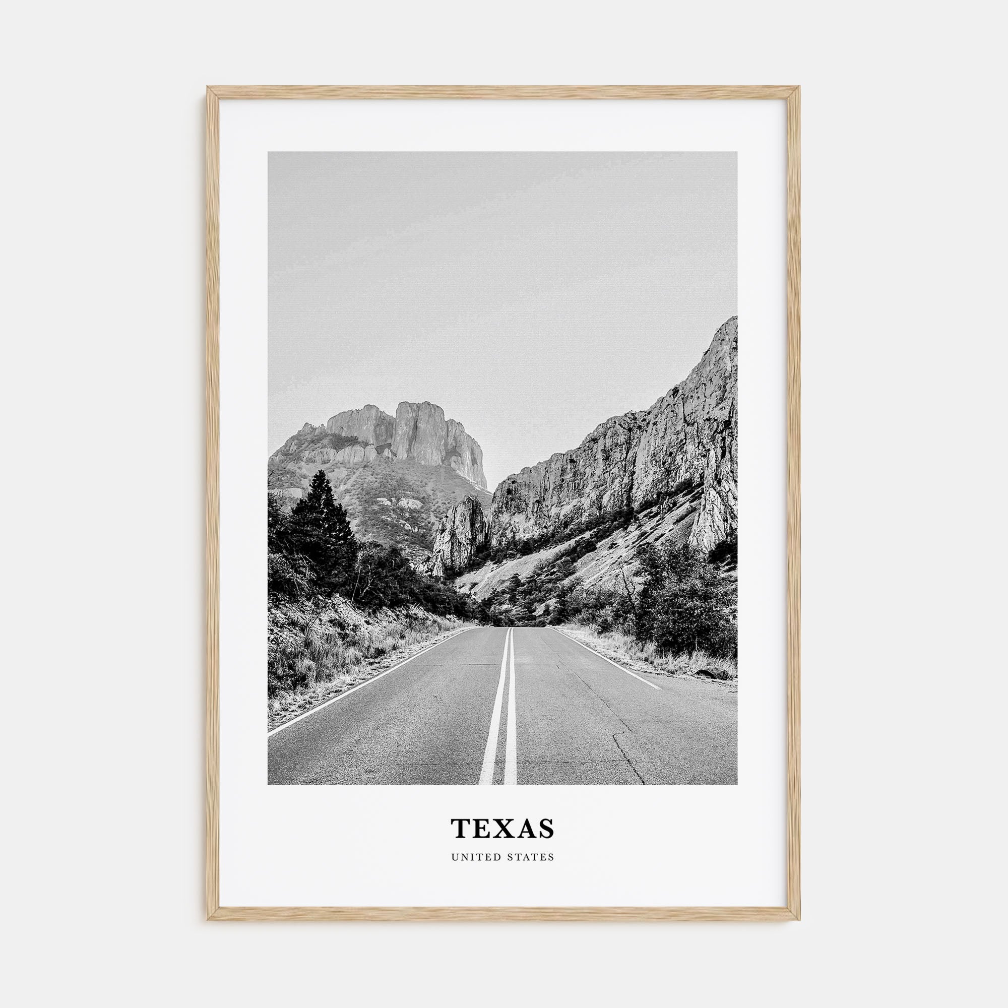 Texas Portrait B&W No 2 Poster