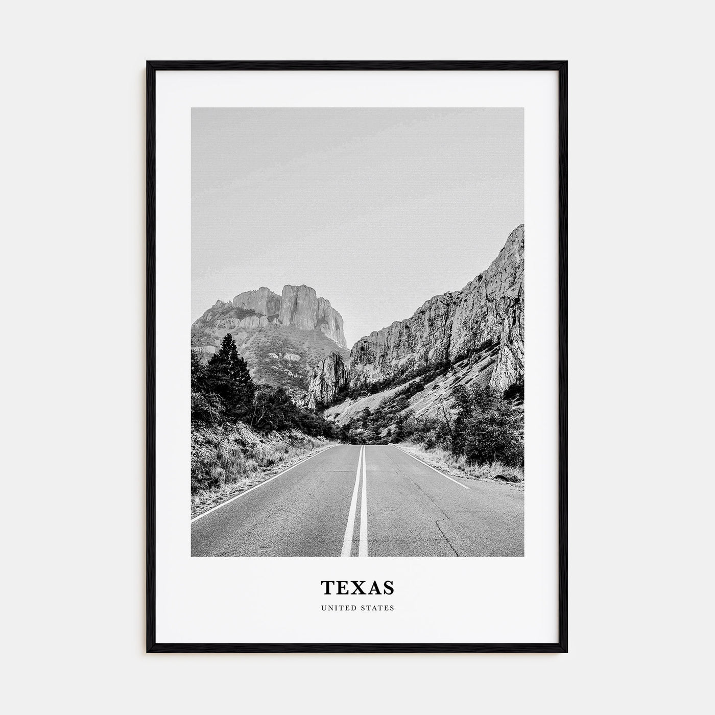 Texas Portrait B&W No 2 Poster