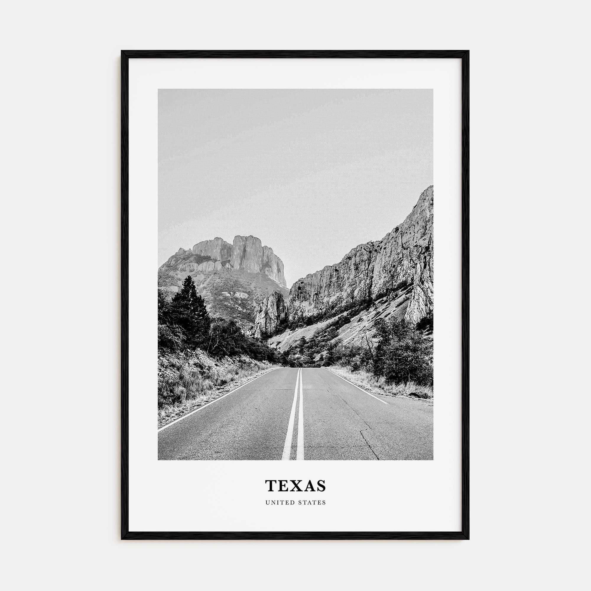 Texas Portrait B&W No 2 Poster
