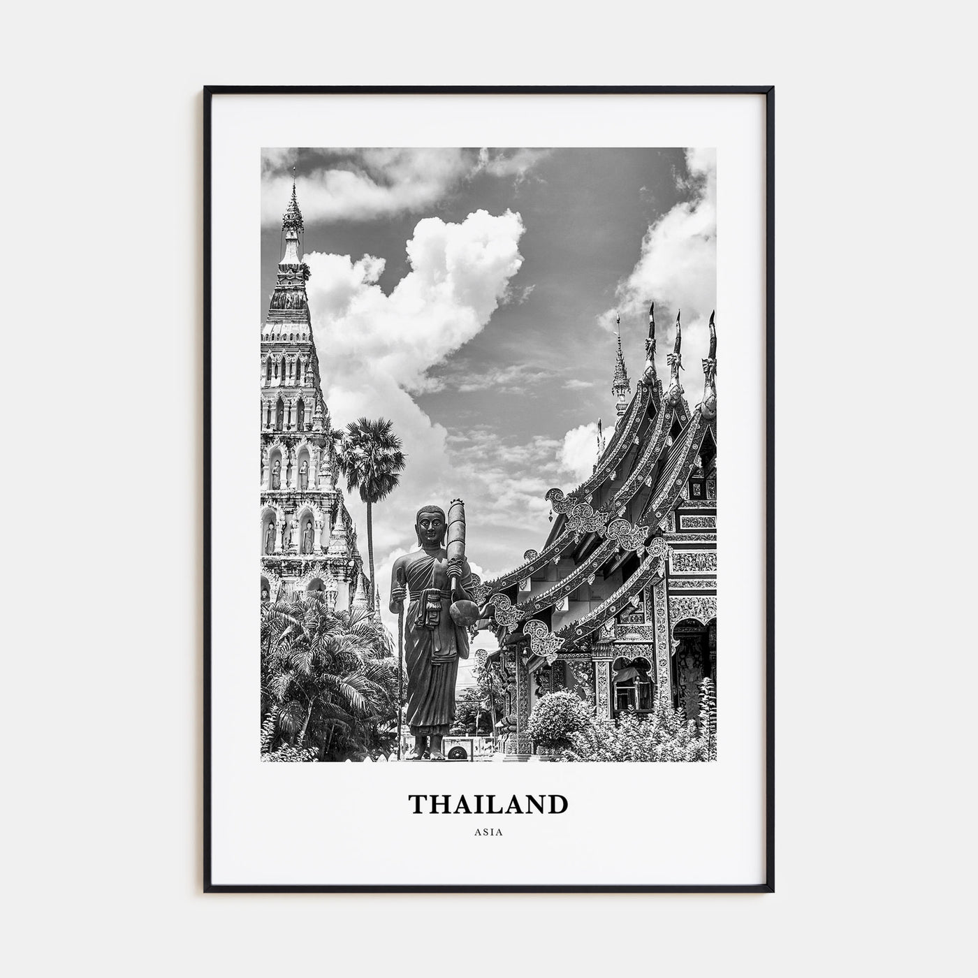 Thailand Portrait B&W No 2 Poster