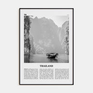 Thailand Travel B&W No 1 Poster
