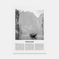 Thailand Travel B&W No 1 Poster