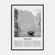 Thailand Travel B&W No 1 Poster
