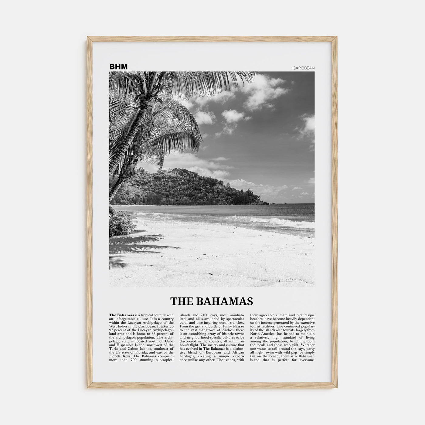 The Bahamas Travel B&W No 1 Poster