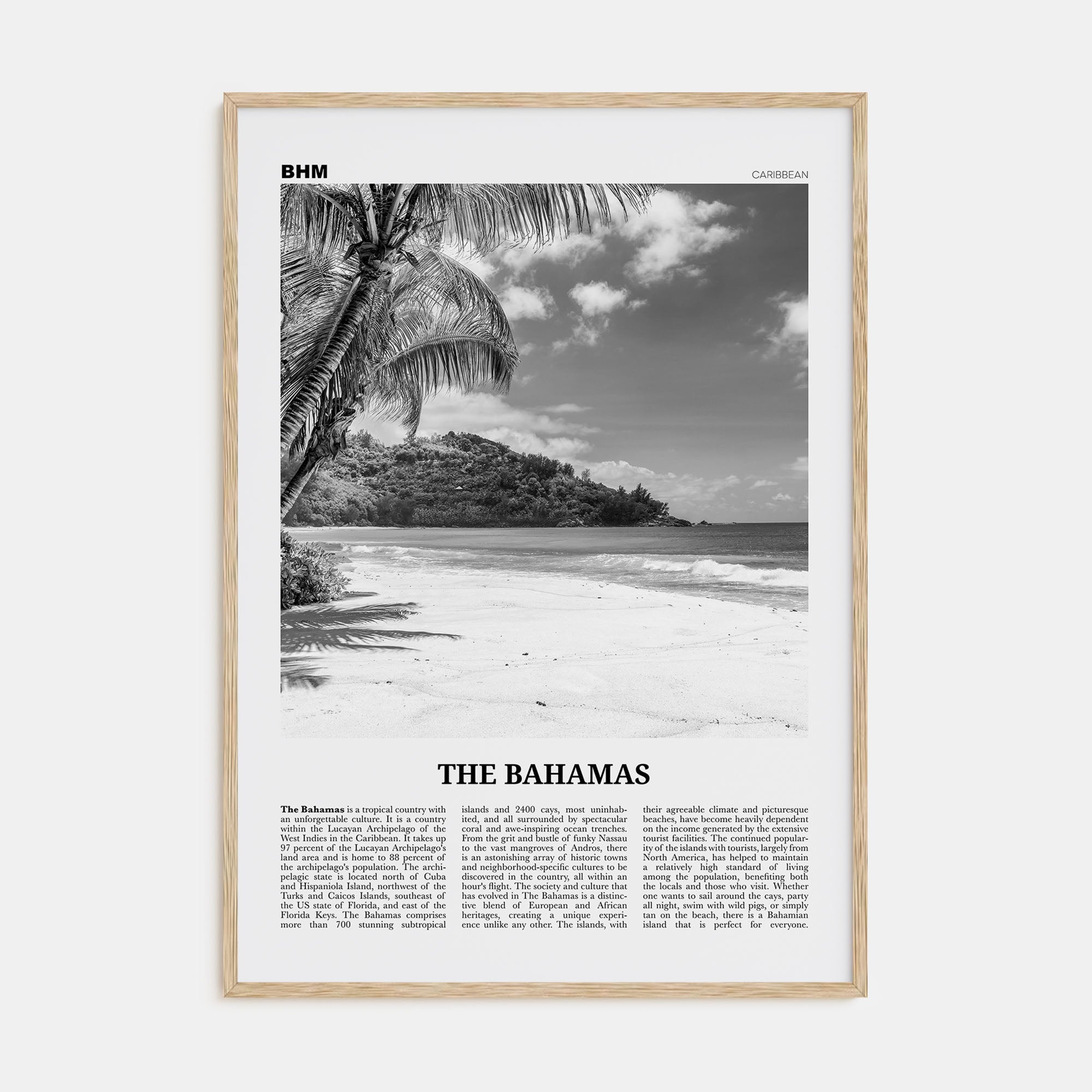 The Bahamas Travel B&W No 1 Poster