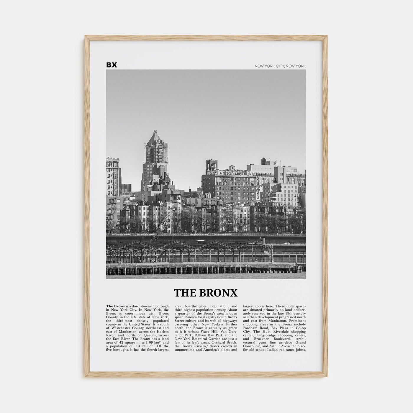 The Bronx Travel B&W No 1 Poster