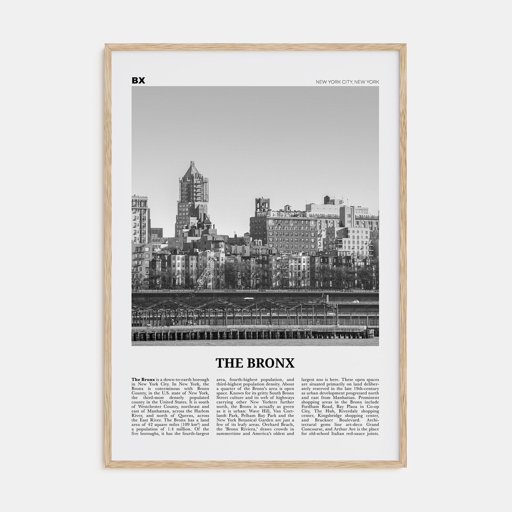 The Bronx Travel B&W No 1 Poster