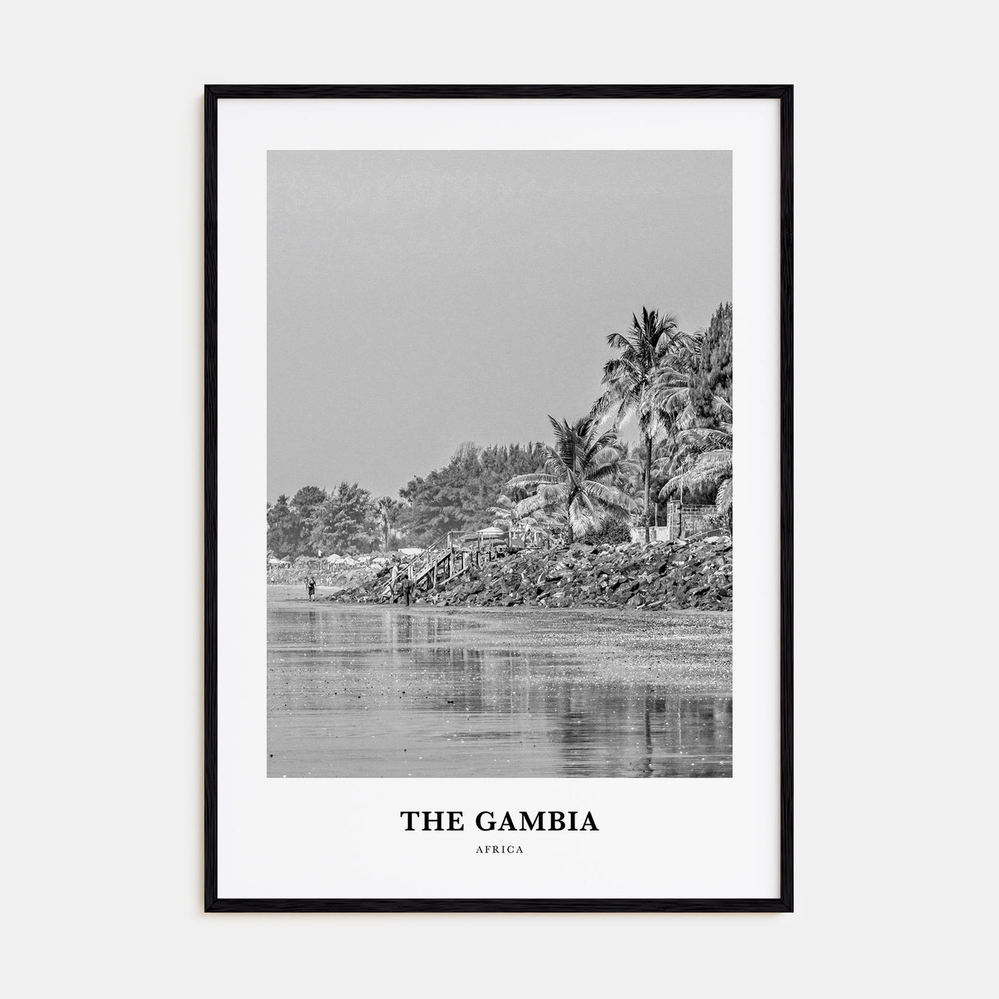 The Gambia Portrait B&W Poster