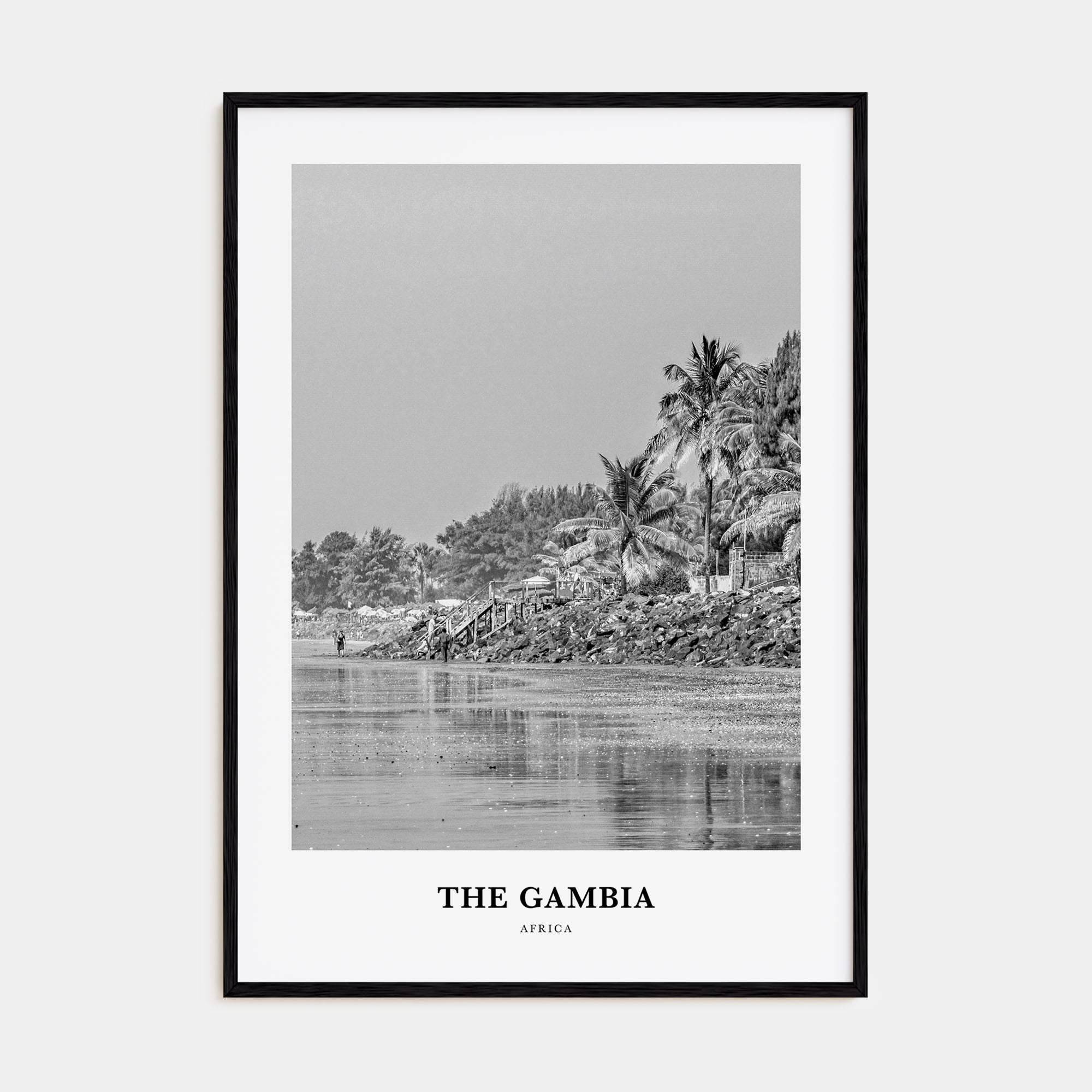 The Gambia Portrait B&W Poster