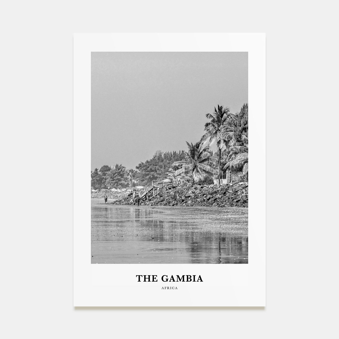 The Gambia Portrait B&W Poster
