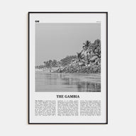 The Gambia Travel B&W Poster