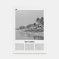 The Gambia Travel B&W Poster