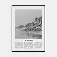 The Gambia Travel B&W Poster