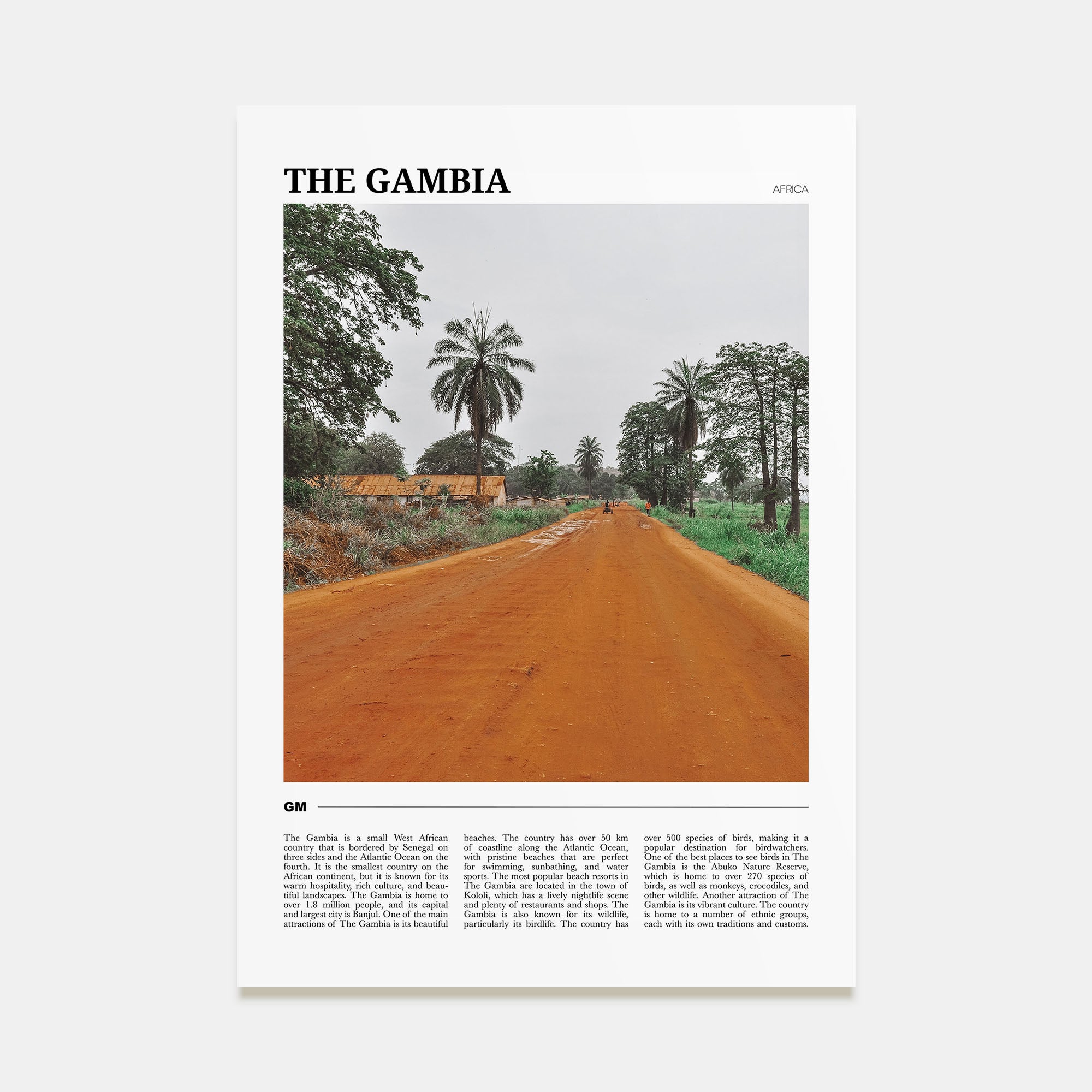 The Gambia Travel Color Poster
