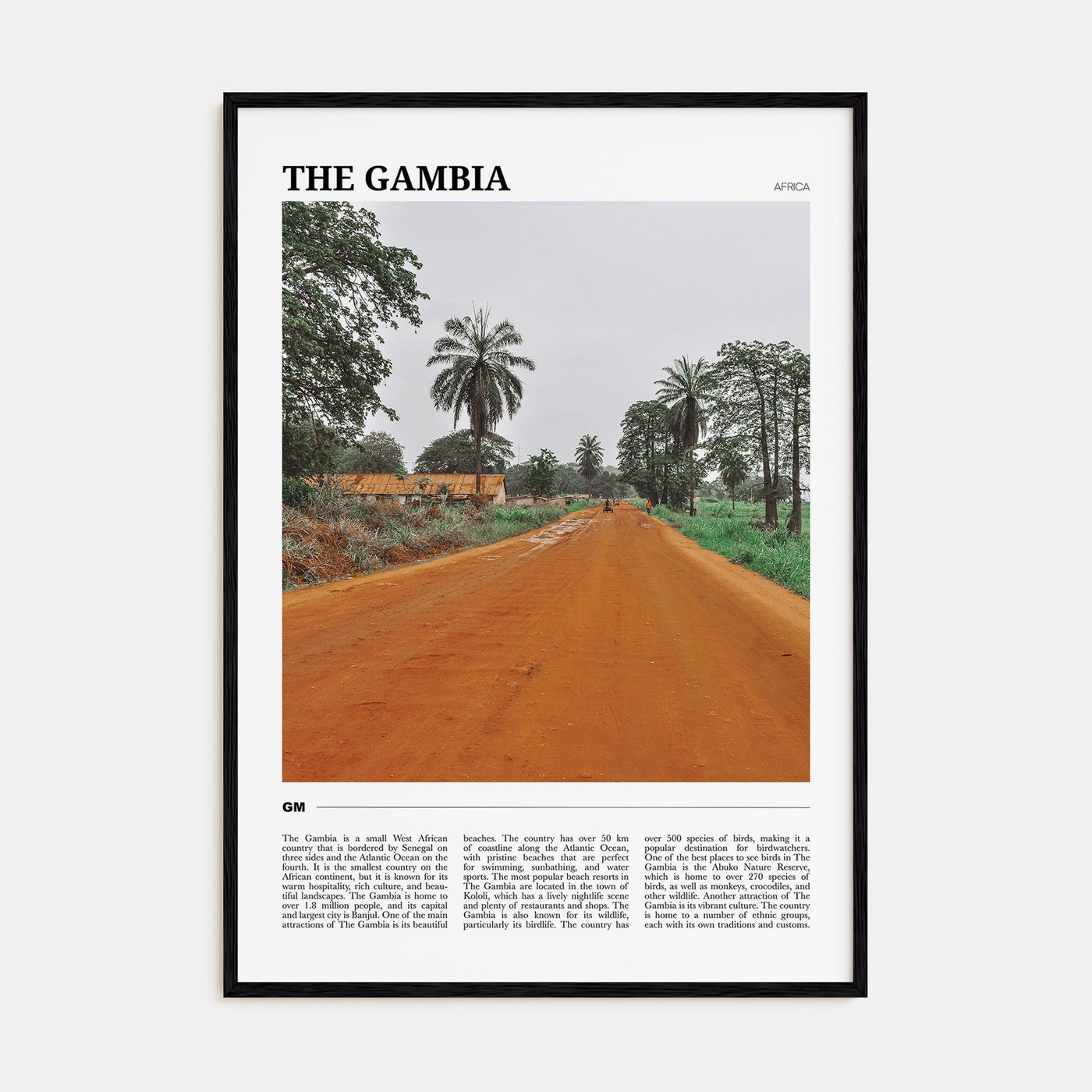 The Gambia Travel Color Poster