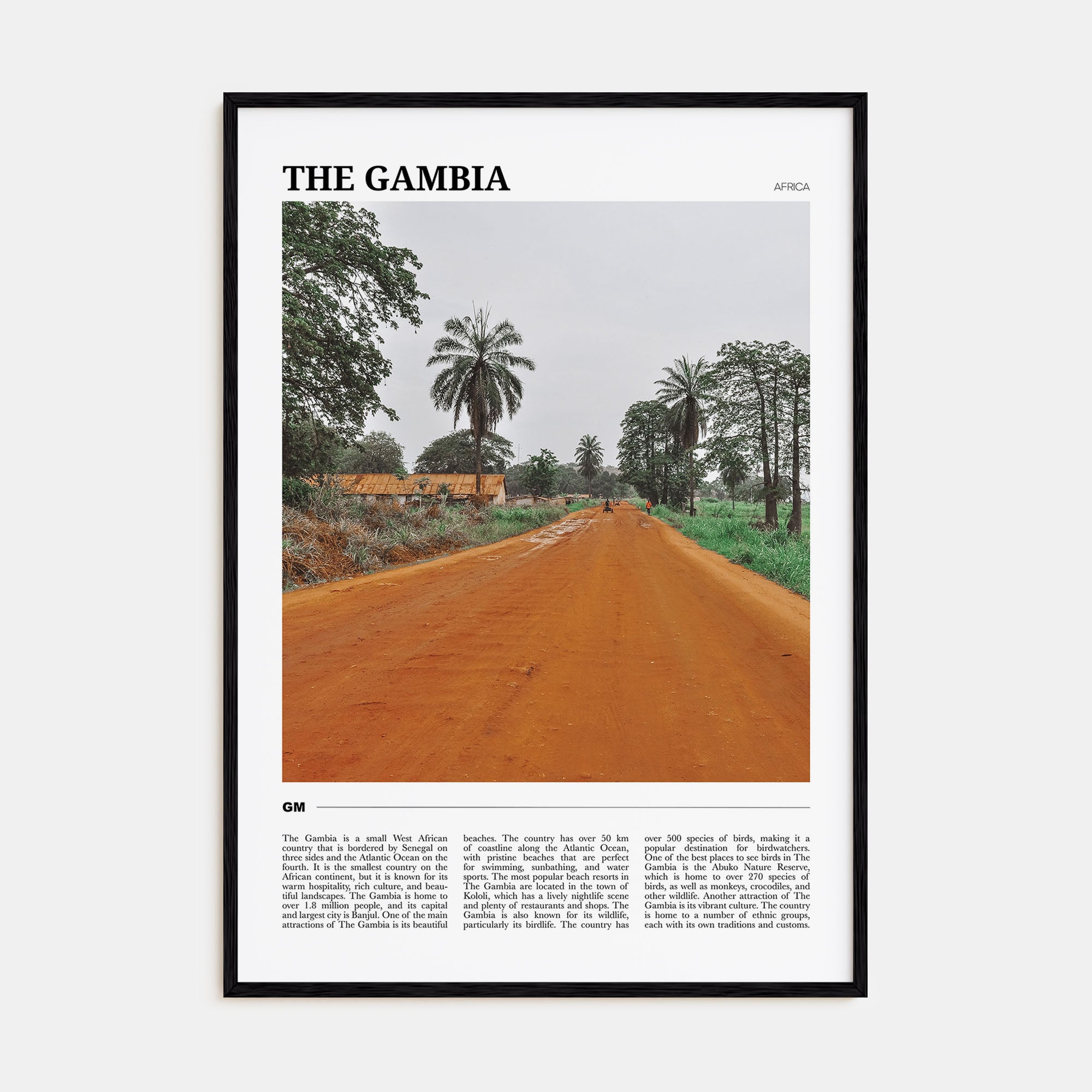The Gambia Travel Color Poster