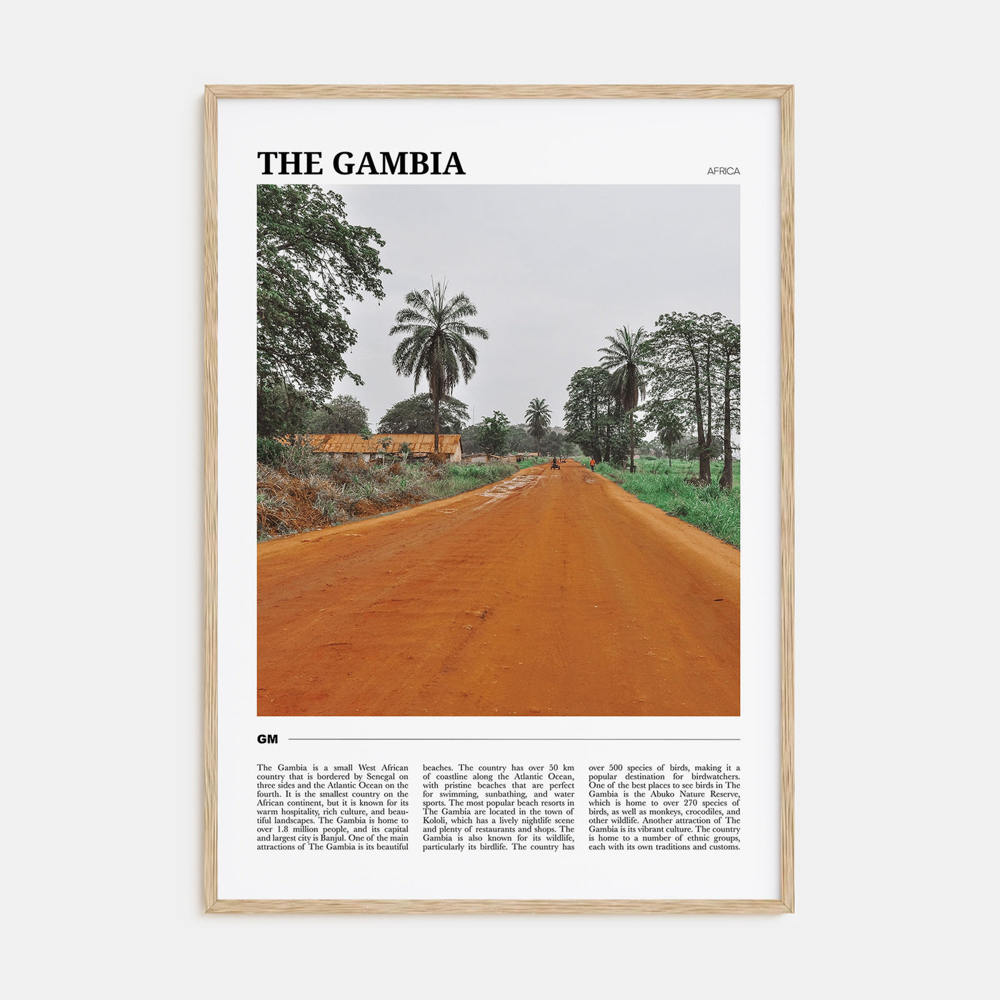 The Gambia Travel Color Poster