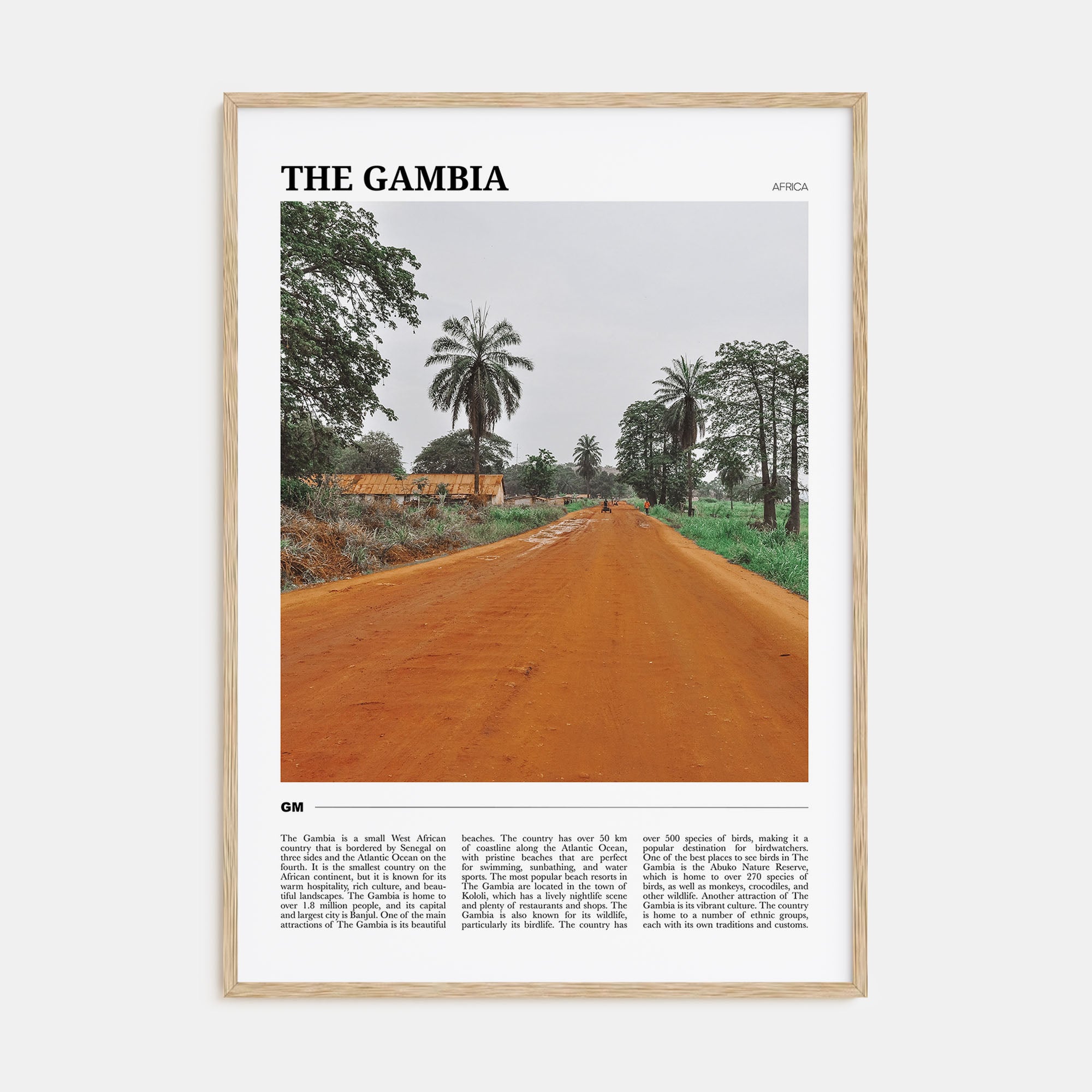 The Gambia Travel Color Poster