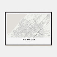The Hague Map Landscape Poster