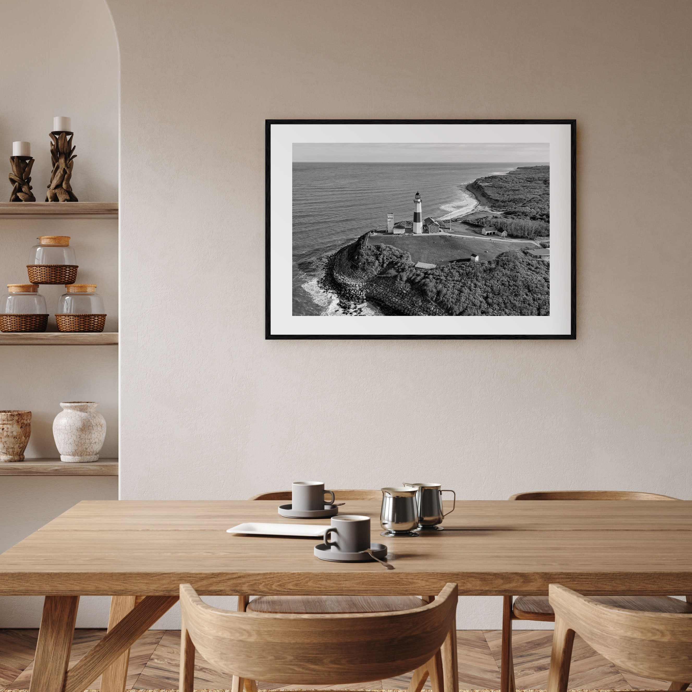 The Hamptons Landscape B&W Poster