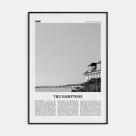 The Hamptons Travel B&W Poster