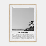 The Hamptons Travel B&W Poster
