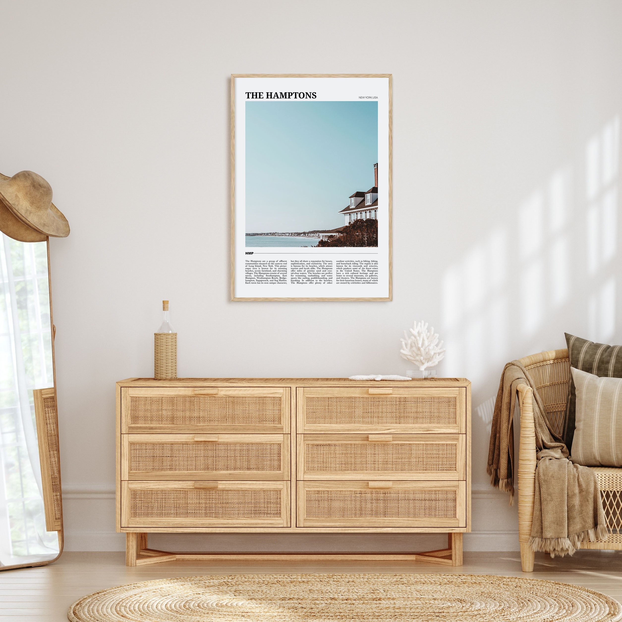 The Hamptons Travel Color Poster