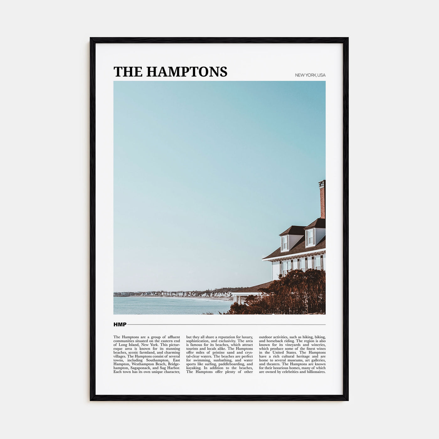 The Hamptons Travel Color Poster