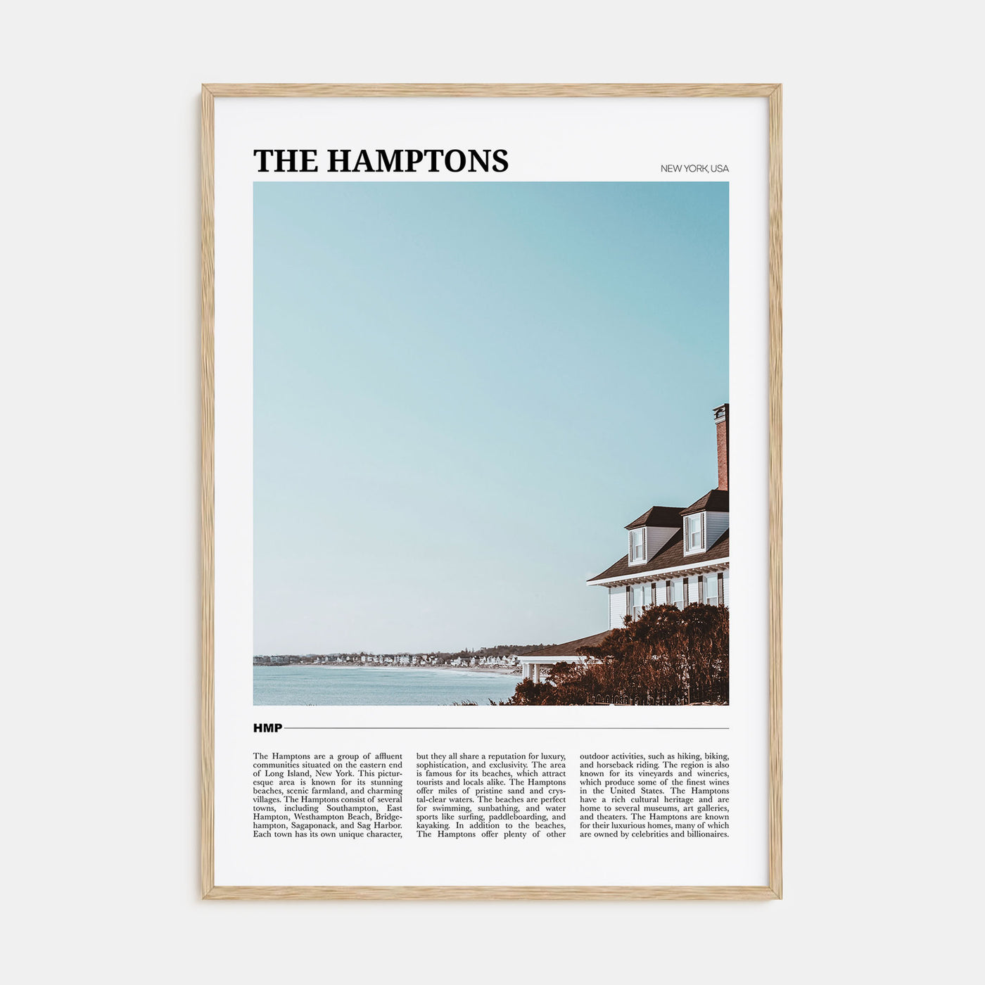 The Hamptons Travel Color Poster