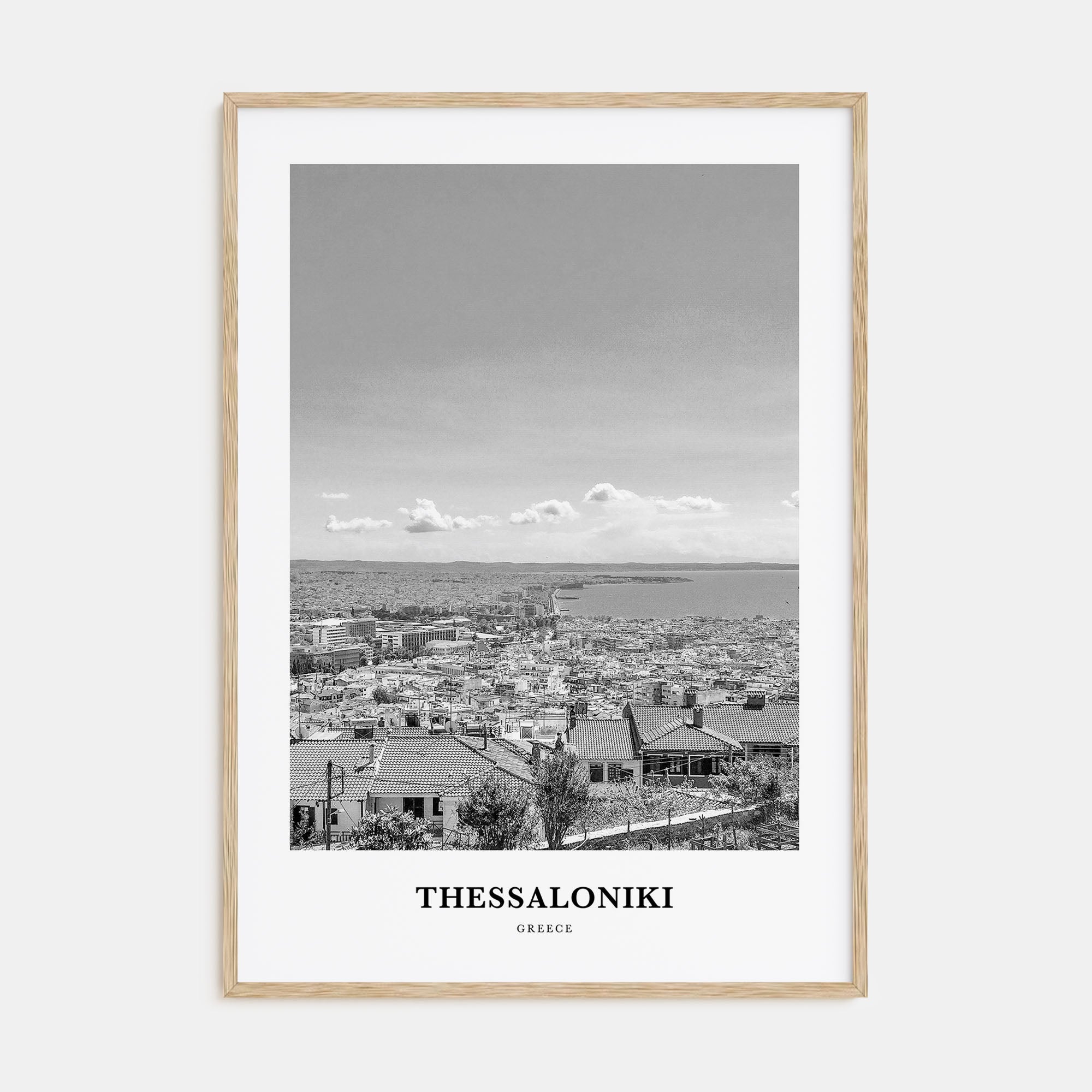 Thessaloniki Portrait B&W Poster