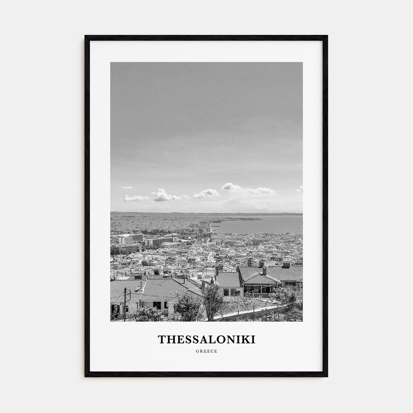 Thessaloniki Portrait B&W Poster