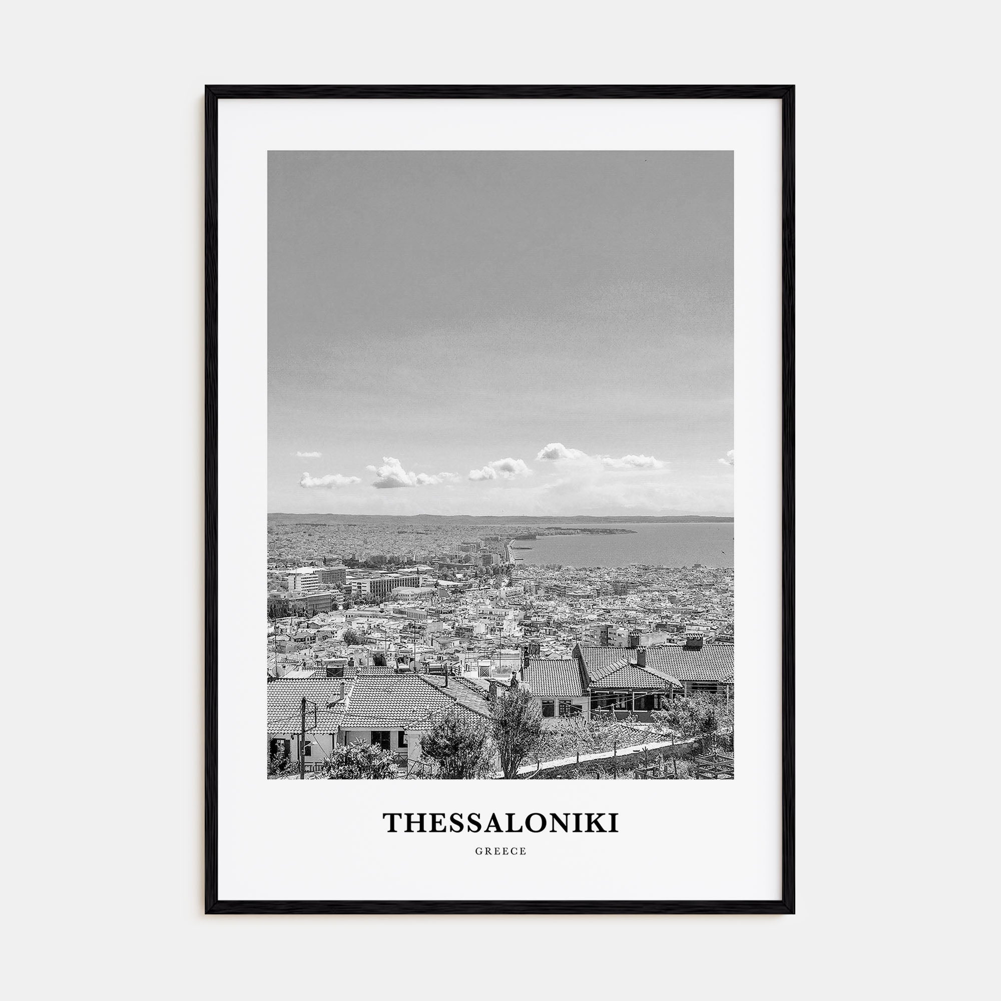 Thessaloniki Portrait B&W Poster