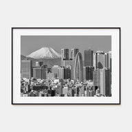 Tokyo Landscape B&W Poster