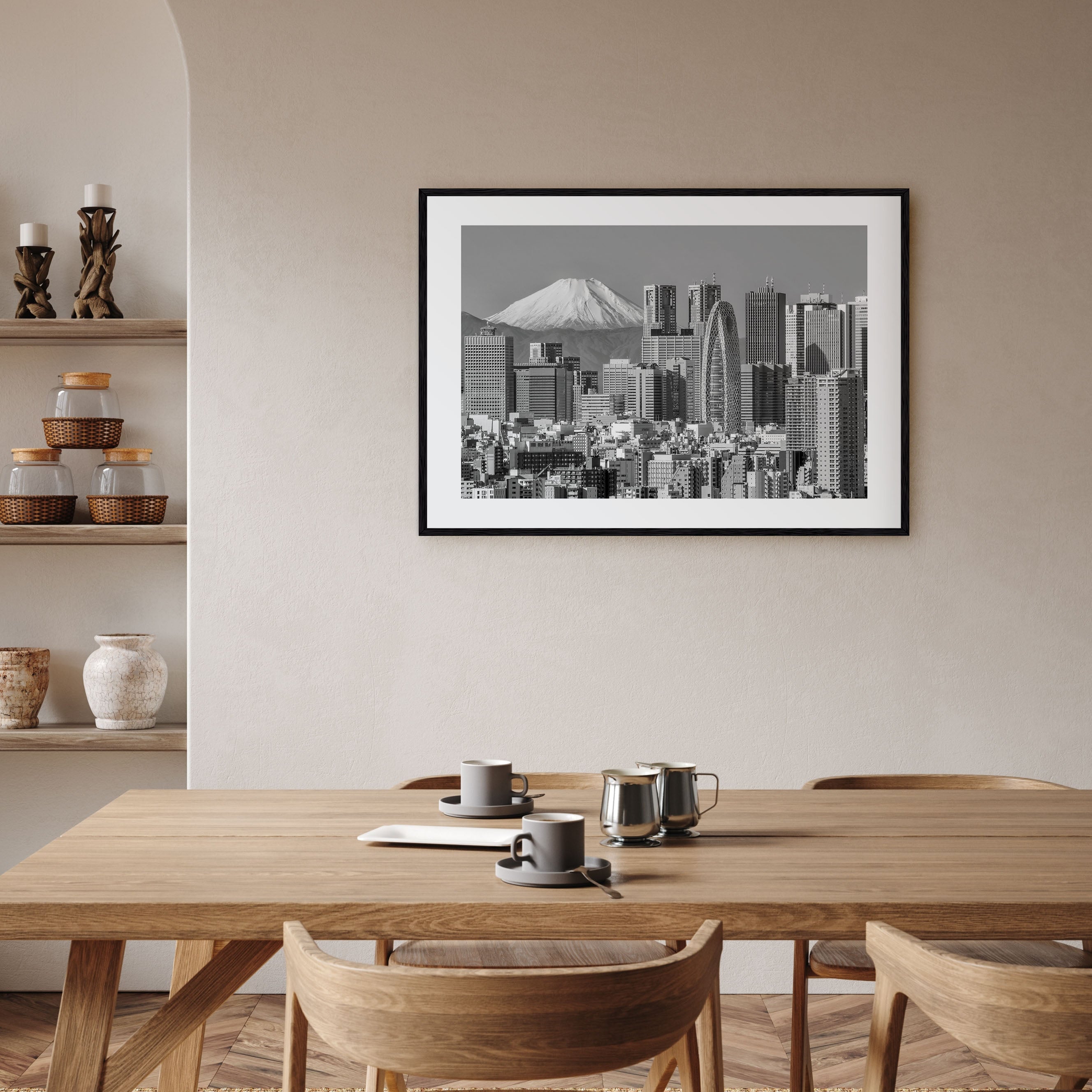 Tokyo Landscape B&W Poster