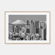 Tokyo Landscape B&W Poster