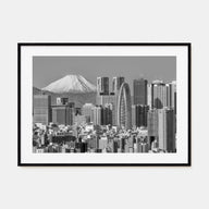 Tokyo Landscape B&W Poster