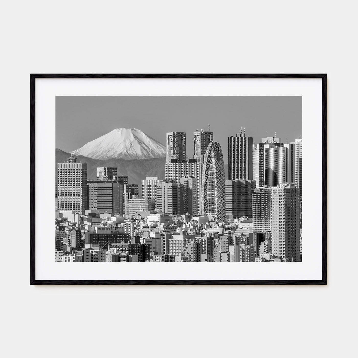 Tokyo Landscape B&W Poster