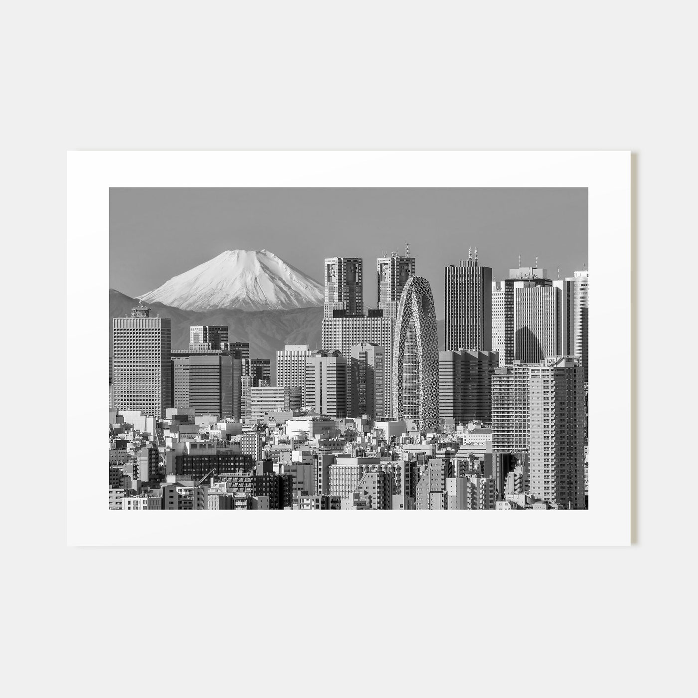 Tokyo Landscape B&W Poster