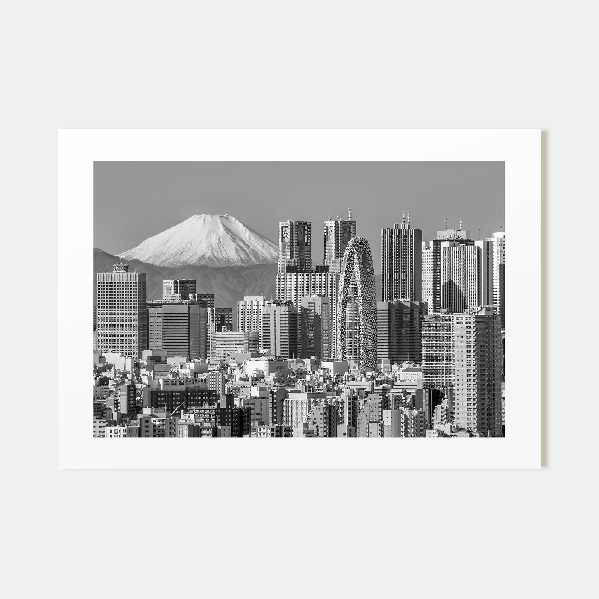 Tokyo Landscape B&W Poster