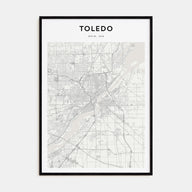 Toledo, Ohio Map Portrait Poster