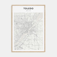 Toledo, Ohio Map Portrait Poster