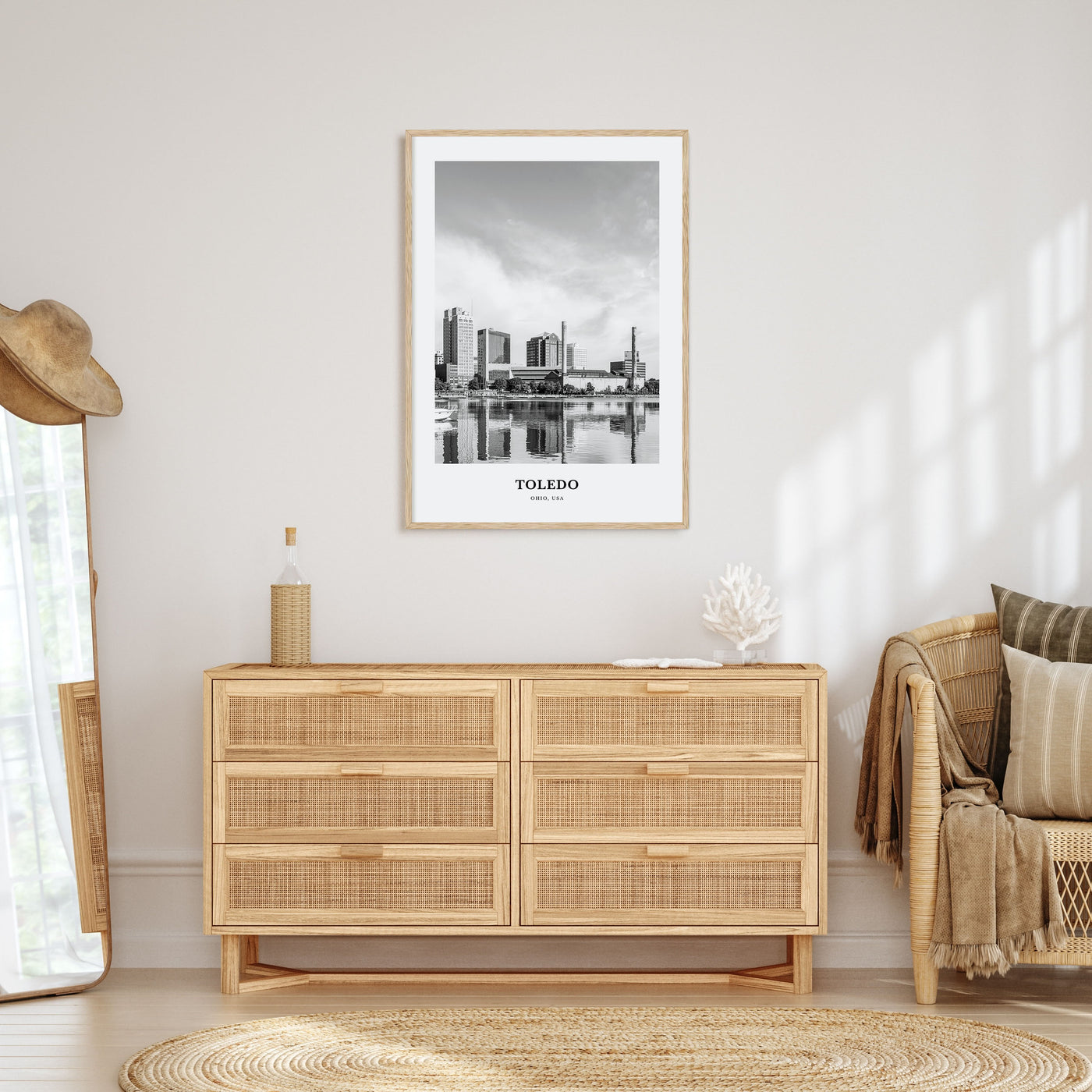 Toledo, Ohio Portrait B&W Poster