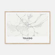 Toledo, Spain Map Landscape Poster