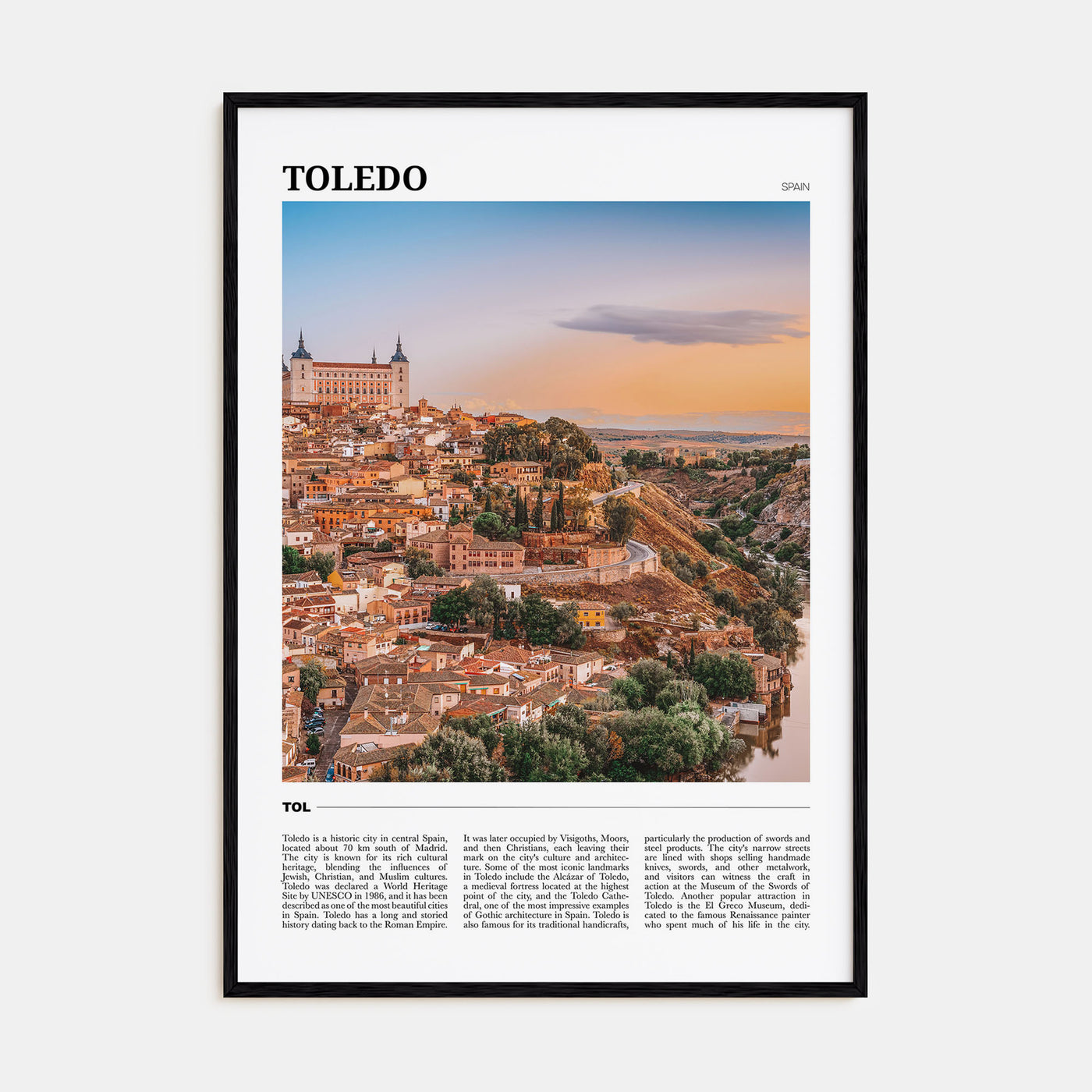 Toledo, Spain Travel Color Poster