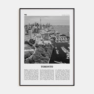 Toronto Travel B&W No 2 Poster