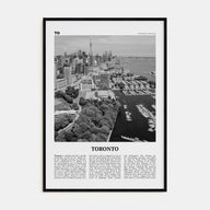 Toronto Travel B&W No 2 Poster