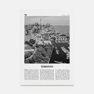 Toronto Travel B&W No 2 Poster