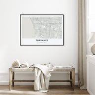 Torrance Map Landscape Poster